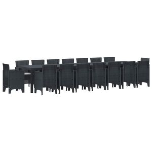 vidaXL Ensemble de salle &agrave; manger de jardin avec coussins 17 pcs