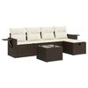 vidaXL Salon de jardin avec coussins 6 pcs marron r&eacute;sine tress&eacute;e