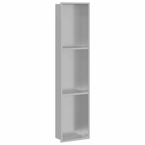 vidaXL Niche de Douche Argent&eacute; 90 x 20 x 9,5 cm Acier inoxydable