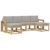 vidaXL Ensemble de canap&eacute;s d'ext&eacute;rieur 6 pc Blanc et gris clair