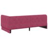 vidaXL Cadre de lit d'angle avec matelas Bordeaux 90 x 190 cm Velours