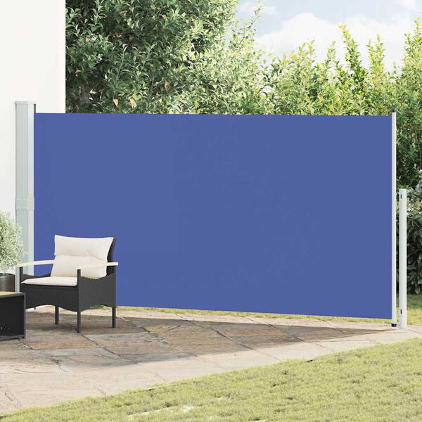 vidaXL Auvent lat&eacute;ral r&eacute;tractable de patio 180x500 cm Bleu