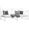 vidaXL Lit de jour avec lit gigogne sans matelas blanc 100x190cm acier
