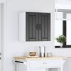 vidaXL Armoire murale de cuisine Lucca noir bois d'ingénierie
