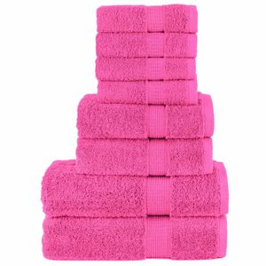 vidaXL Ensemble de serviettes de qualit&eacute; sup&eacute;rieure SOLUND 8 pcs rose