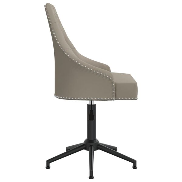 vidaXL Chaise pivotante de salle &agrave; manger Gris clair Velours