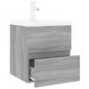 vidaXL Meuble lavabo avec bassin intégré Sonoma gris Bois d'ingénierie