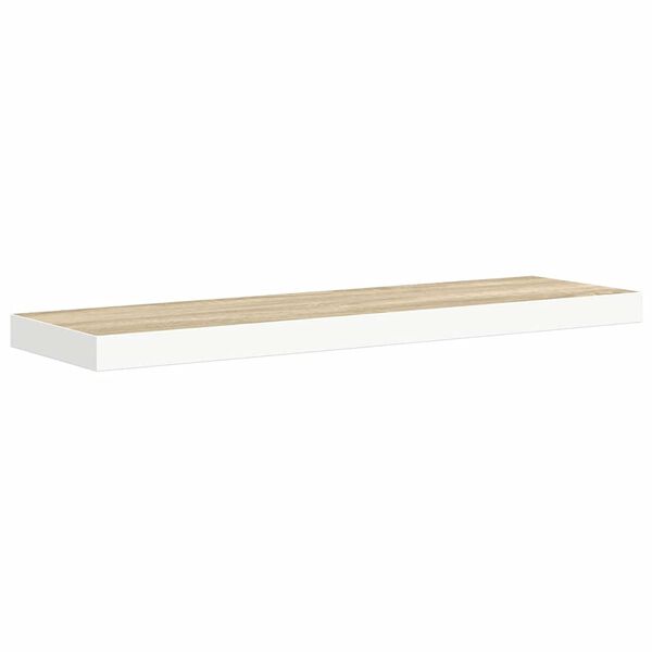vidaXL &Eacute;tag&egrave;re flottante murale Ch&ecirc;ne et blanc 90x23,5x3,8 cm MDF