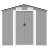 vidaXL Abri de stockage pour jardin M&eacute;tal Gris 204 x 132 x 186 cm