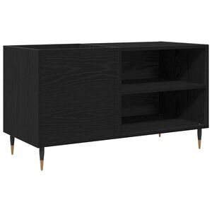 vidaXL Meuble &agrave; vinyles Ch&ecirc;ne noir 85 x 38 x 48 cm Bois d'ing&eacute;nierie