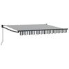 vidaXL Auvent r&eacute;tractable Anthracite et blanc 3,5 x 2 m