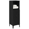 vidaXL Cabinet de salle de bain avec porte Ch&ecirc;ne noir 30 x 30 x 100 cm
