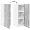 vidaXL Armoire suspendue Gris Sonoma et Blanc 30 x 31 x 80 cm