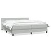 vidaXL Sommier &agrave; lattes de lit et matelas gris clair 200x210cm velours