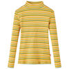 T-shirt enfants manches longues faux col roul&eacute; ocre 128