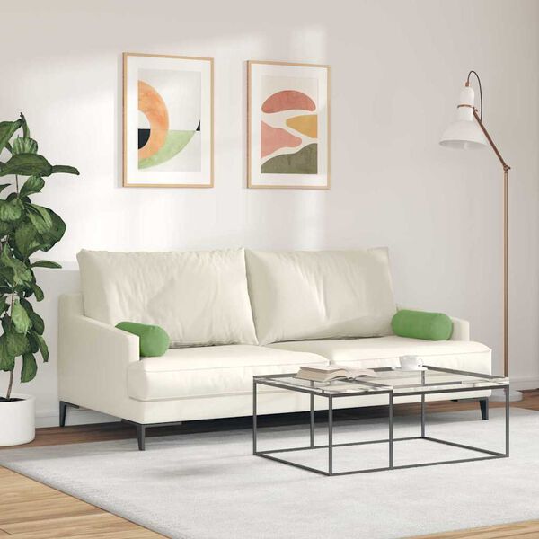 vidaXL Coussins d'accent 2 pcs Vert clair Ø 15 x 40 cm