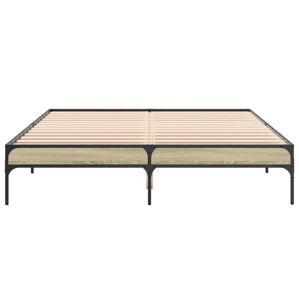 vidaXL Cadre de lit sans matelas chêne sonoma 150x200 cm