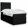 vidaXL Sommier &agrave; lattes de lit avec matelas Noir 90x200 cm Tissu