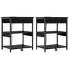 vidaXL Cabinet de chevet 2 pi&egrave;ces Ch&ecirc;ne noir 41 x 31 x 51 cm