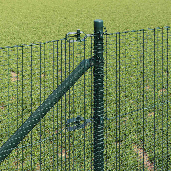 vidaXL Poteau de cl&ocirc;ture. Vert 25 x 0,5 m (maillage 12 x 12 mm) Acier