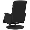 vidaXL Fauteuil inclinable de massage repose-pieds noir similicuir
