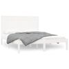 vidaXL Cadre de lit sans matelas blanc 160x200 cm bois massif