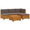 vidaXL Ensemble de canap&eacute;s d'ext&eacute;rieur avec coussin 5 Pi&egrave;ce Marron