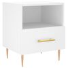 vidaXL Tables de chevet 2 pcs blanc 40x35x47,5 cm bois d&rsquo;ing&eacute;nierie