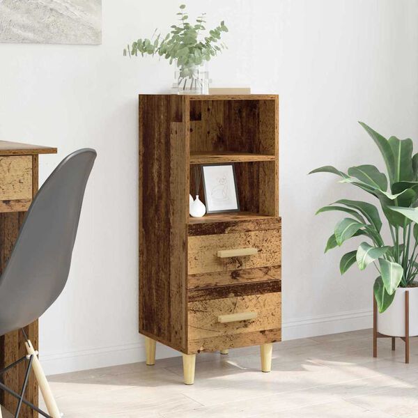 vidaXL Buffet Bois ancien 34 x 34,5 x 90 cm Bois d'ing&eacute;nierie