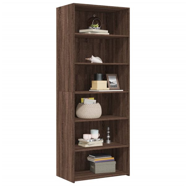 vidaXL Buffet haut chêne marron 70x41x185 cm bois d'ingénierie