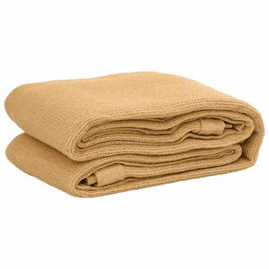 vidaXL Tapis de tente sable 200x200 cm PEHD