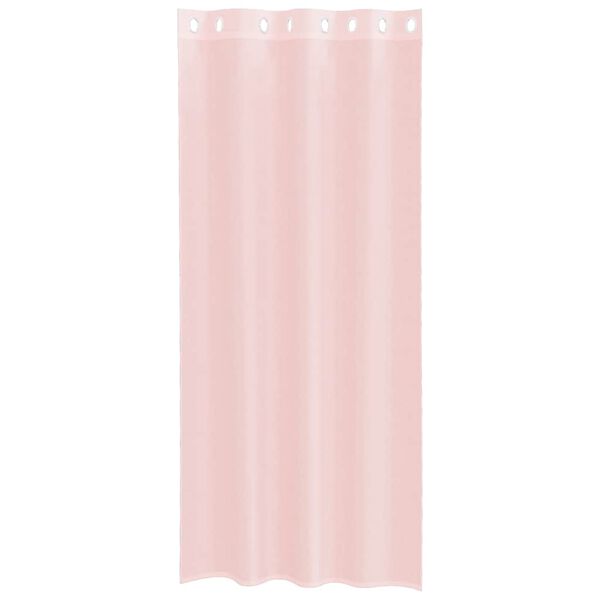 vidaXL Rideaux en voile avec &oelig;illets 2 pcs rose clair 140x245 cm