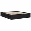 vidaXL Cadre de lit sans matelas noir 200x200 cm