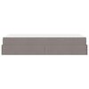 vidaXL Cadre de lit avec matelas avec matelas 2 pcs Taupe tissu