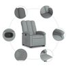 vidaXL Fauteuil inclinable Gris clair Tissu
