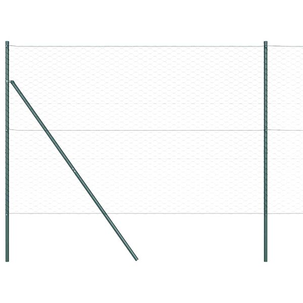 vidaXL Poteau de cl&ocirc;ture. Vert 100 x 1,5 m (maille de 50 mm)