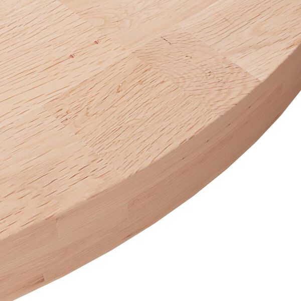 vidaXL Dessus de table rond &Oslash;70x4 cm Bois de ch&ecirc;ne massif non trait&eacute;