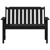 vidaXL Banc de jardin avec coussin Noir 120 x 59 x 88cm HDPE
