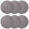 vidaXL Placemets en jute 6 pc Gris 100 % jute Tossa