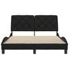 vidaXL Cadre de lit sans matelas noir 140x200 cm tissu