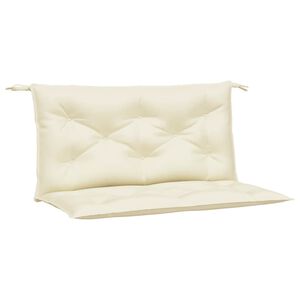 vidaXL Coussins de banc jardin lot de 2 cr&egrave;me 100x50x7 cm tissu oxford