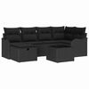 vidaXL Ensemble de canap&eacute; de jardin 7 pc Poly rotin