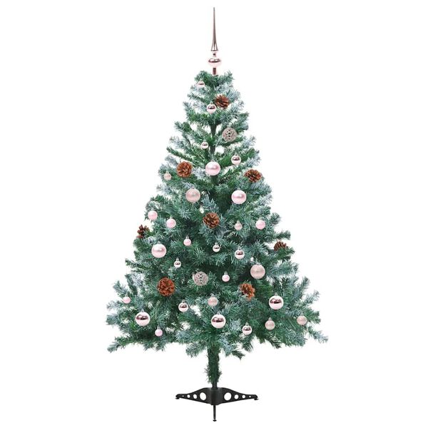 vidaXL Sapin de No&euml;l artificiel avec 150 LED Vert 150 cm PVC et Acier