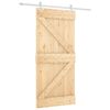 vidaXL Porte coulissante Naturel et Blanc 95 x 210 cm