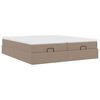 VidaXL Cadre de lit ottoman et matelas cappuccino 200x200cm similicuir
