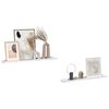 vidaXL &Eacute;tag&egrave;re Murale avec &eacute;tag&egrave;re 2 pcs Marbre blanc 80 x 9 x 3 cm