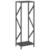 vidaXL Portant de bois chauffage noir 34x25x100 cm