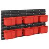 vidaXL Rack de conteneur Noir et Rouge 77,5 x 2 x 39 cm PP