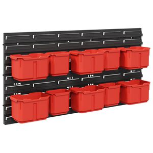 vidaXL Rack de conteneur Noir et Rouge 77,5 x 2 x 39 cm