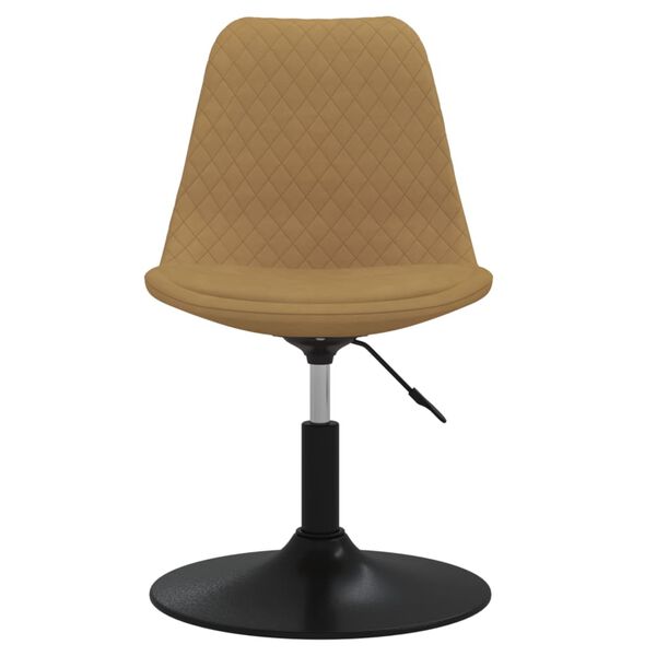 vidaXL Chaises pivotantes &agrave; manger lot de 6 Marron Velours